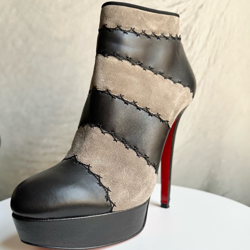 🌺CHRISTIAN LOUBOUTIN 🌺 Booty Black and Gray Platform Size : 35.5 - Picture 5 of 17